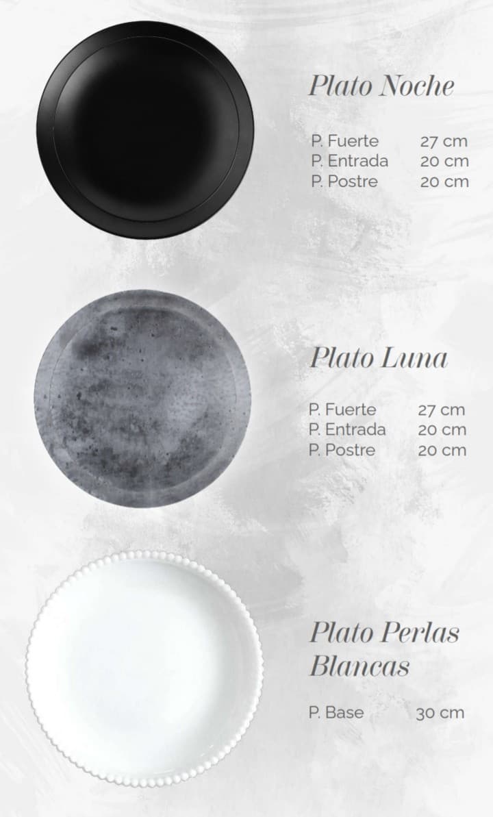 vajilla importada para eventos en Bogotá - J&L Eventos Premium