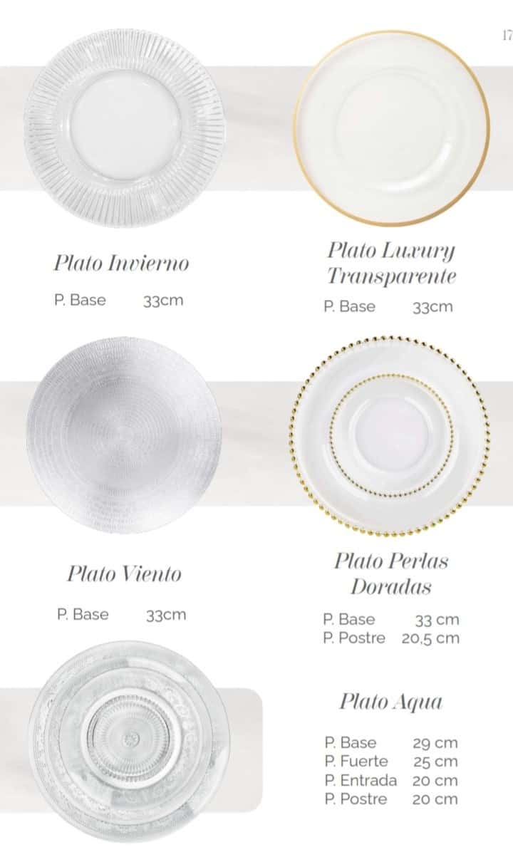 Alquiler de Platos Base en Bogotá